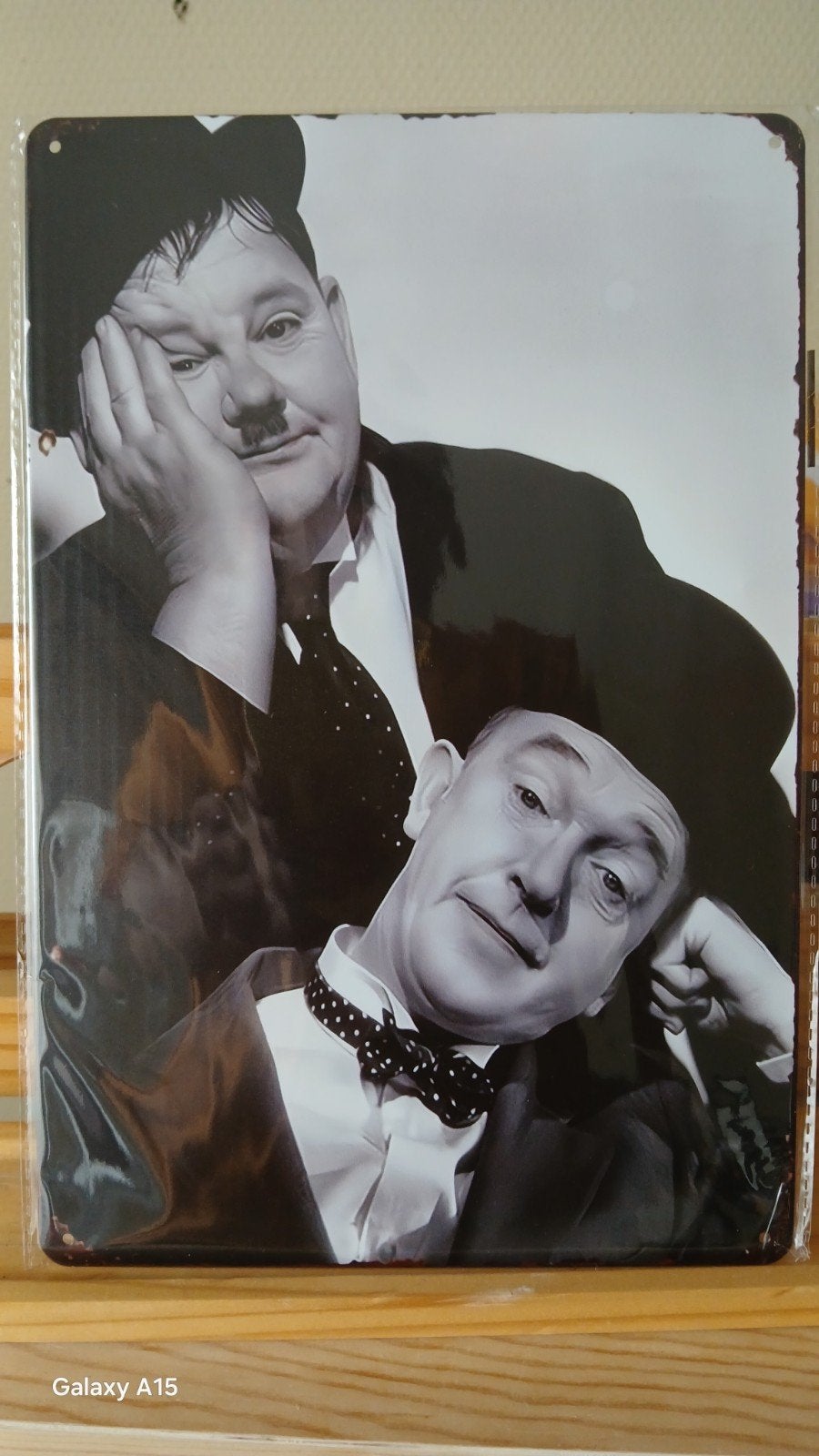 LAUREL AND HARDY BAALDAG 20 OP 30 CM, Huis en Inrichting, Minder dan 50 cm, Nieuw, Ophalen of Verzenden, Foto of Poster