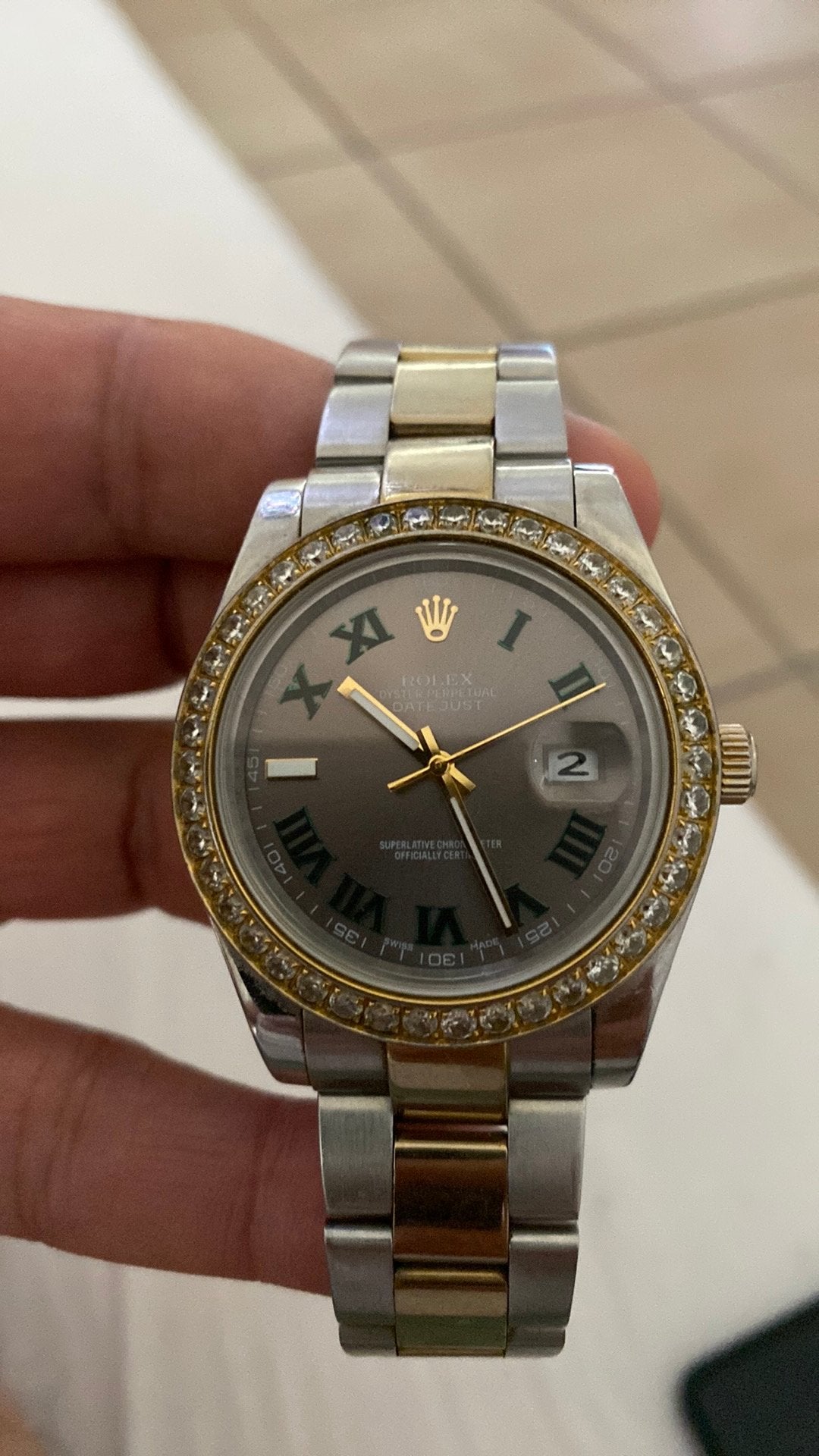 ROLEX OYSTER PRRPETUAL DETEJUST, Enlèvement ou Envoi, Comme neuf, Rolex