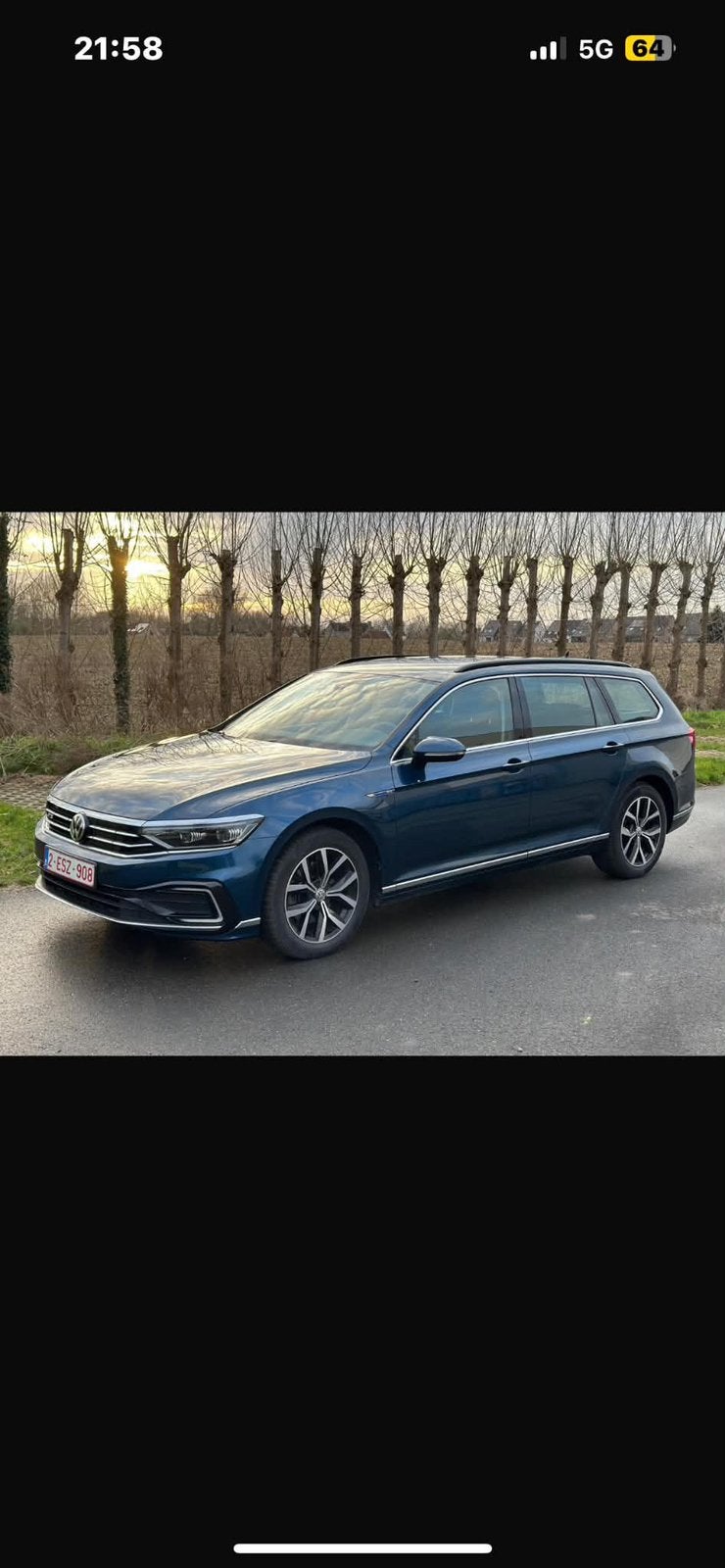 Volkswagen Passat GTE Plug-in Hybrid – 2020 – 186.000 km, Auto's, Volkswagen, Voorwielaandrijving, Stof, Blauw, Dealer onderhouden
