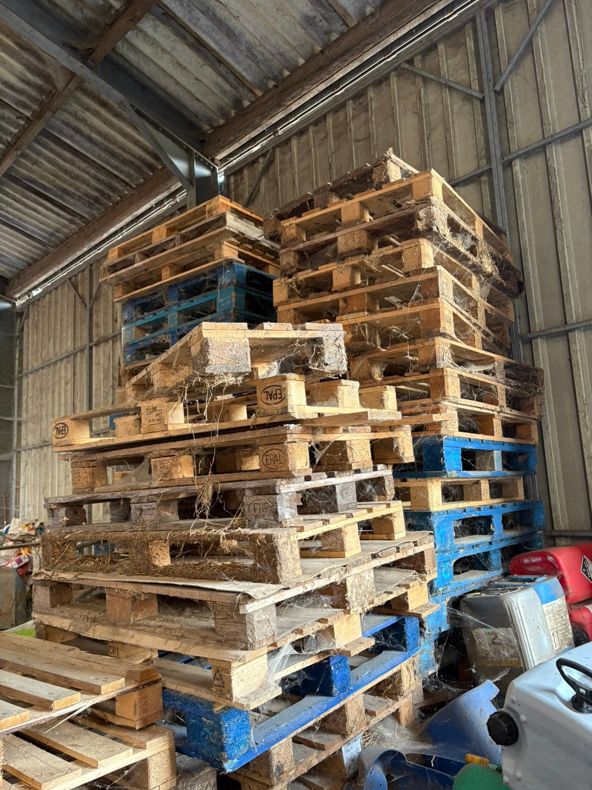 Palletten gratis af te halen, 200 à 250 cm, Autres essences de bois, Enlèvement, Utilisé