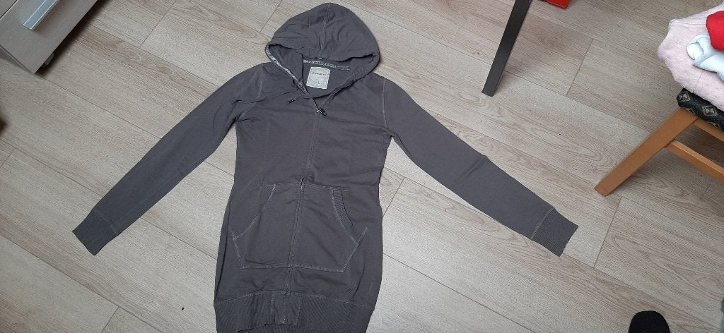 Bruine trui lang model maat S - 36, Kleding | Dames, Ophalen, Overige kleuren, Springfield, Zo goed als nieuw