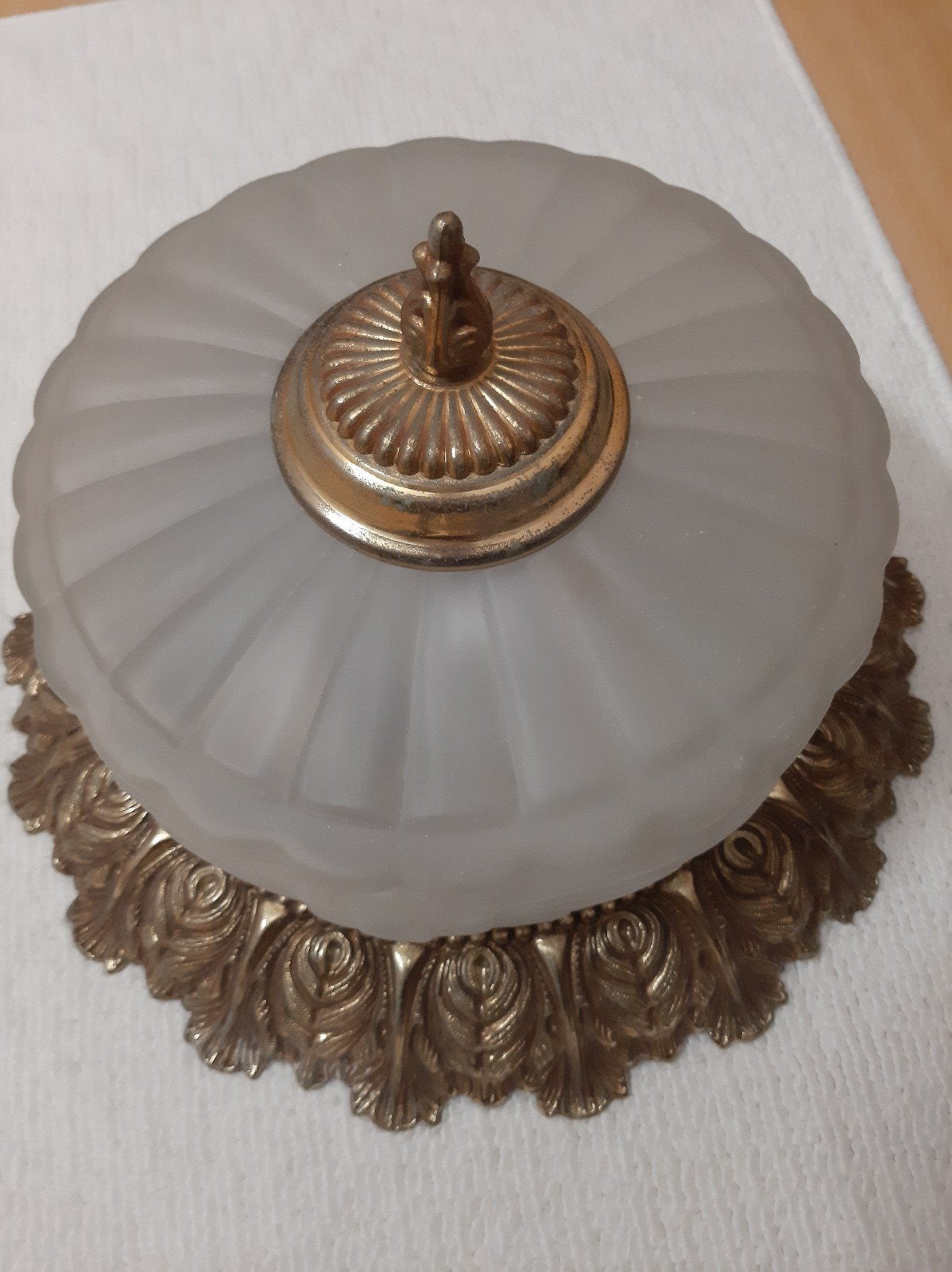 Set van 3 vintage plafonnières / plafondlampen., Maison & Meubles, Lampes | Plafonniers, Enlèvement