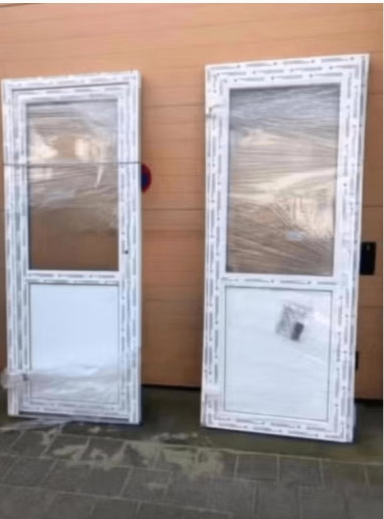 buitendeur kunststof 2/3 glas, Doe-het-zelf en Bouw, Ophalen, Gebruikt, Glas, Buitendeur