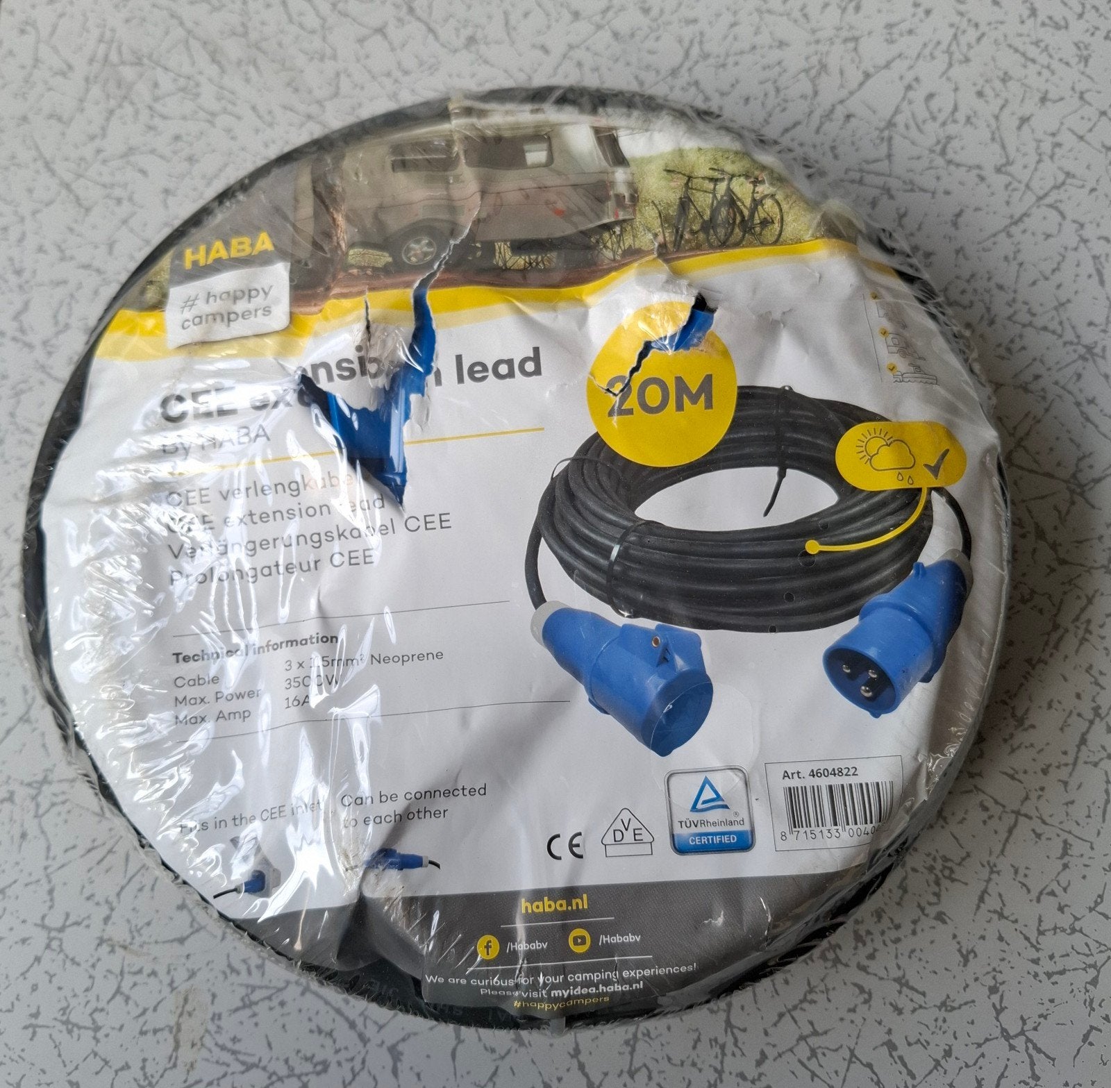 verlengsnoer voor camping (nieuw), Ophalen of Verzenden