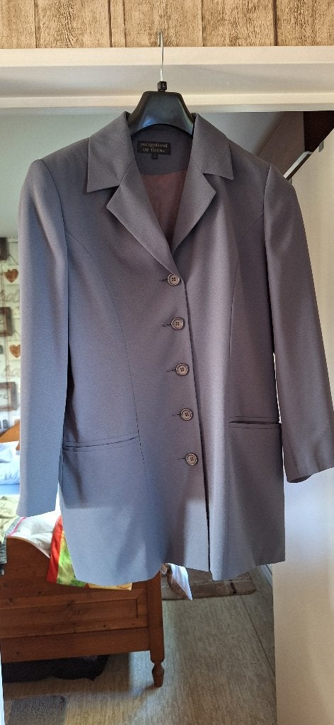 Dames Jasje Donker grijs L, Kleding | Dames, Maat 42/44 (L), Ophalen of Verzenden, Zo goed als nieuw, Jasje