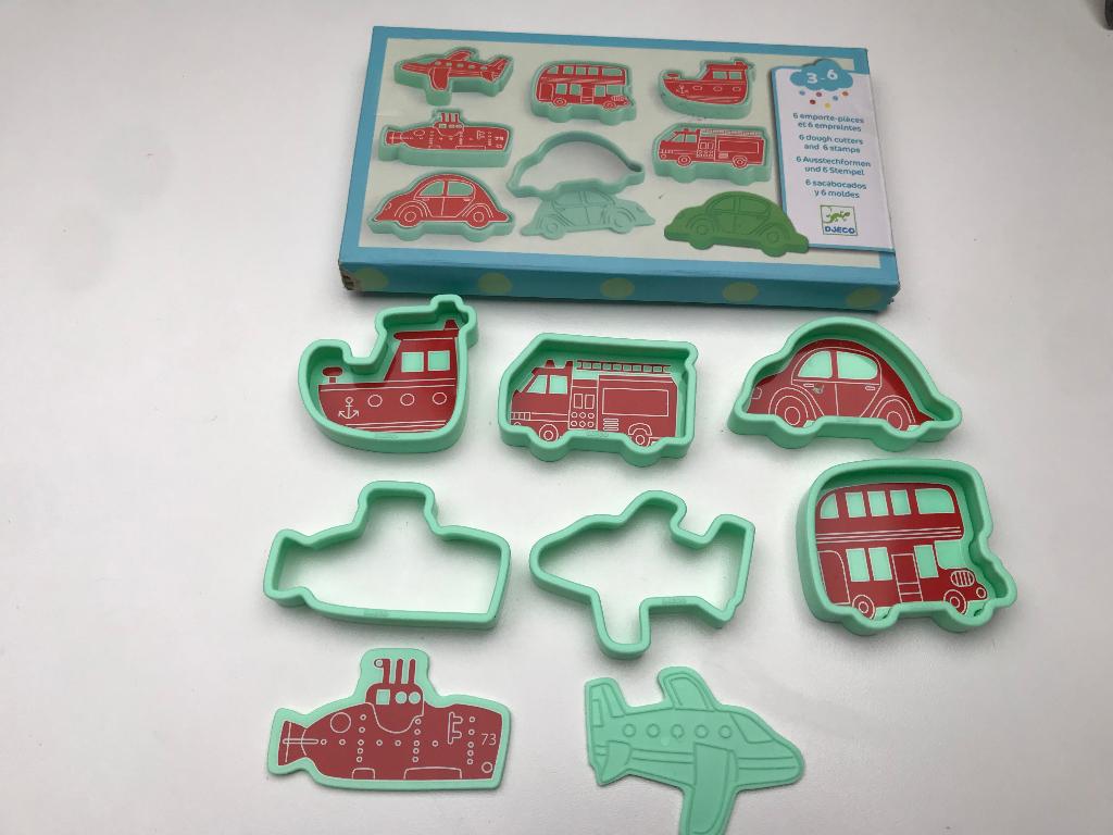 Djeco 6 koekjesvormpjes en 6 prints in zeer goede staat, Kinderen en Baby's, Speelgoed | Educatief en Creatief, Ophalen of Verzenden