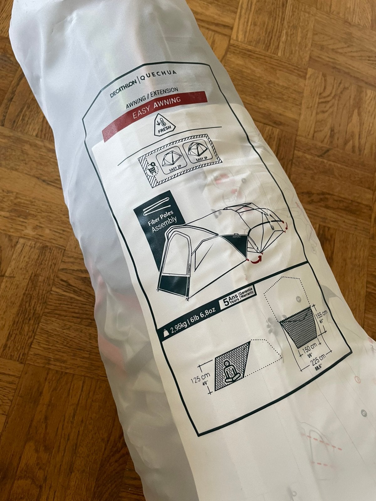 Quechua Voortent voor 2 Seconds Easy Fresh kampeertent, Ophalen, Zo goed als nieuw