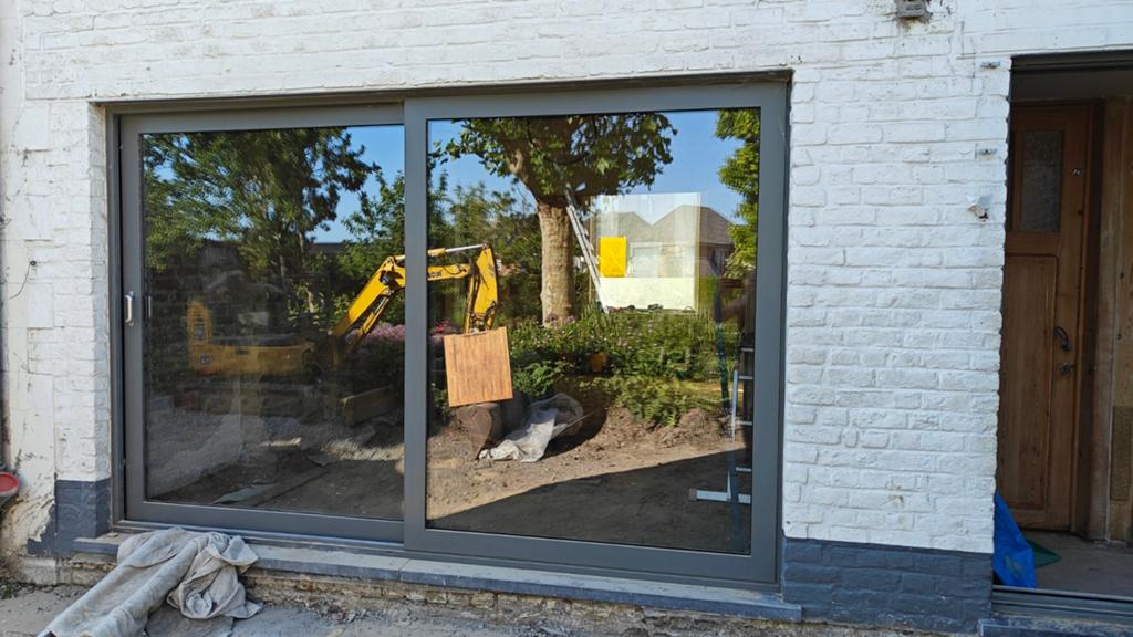 Schuiframen RAL7005 aluminium, Tuin en Terras, Ophalen