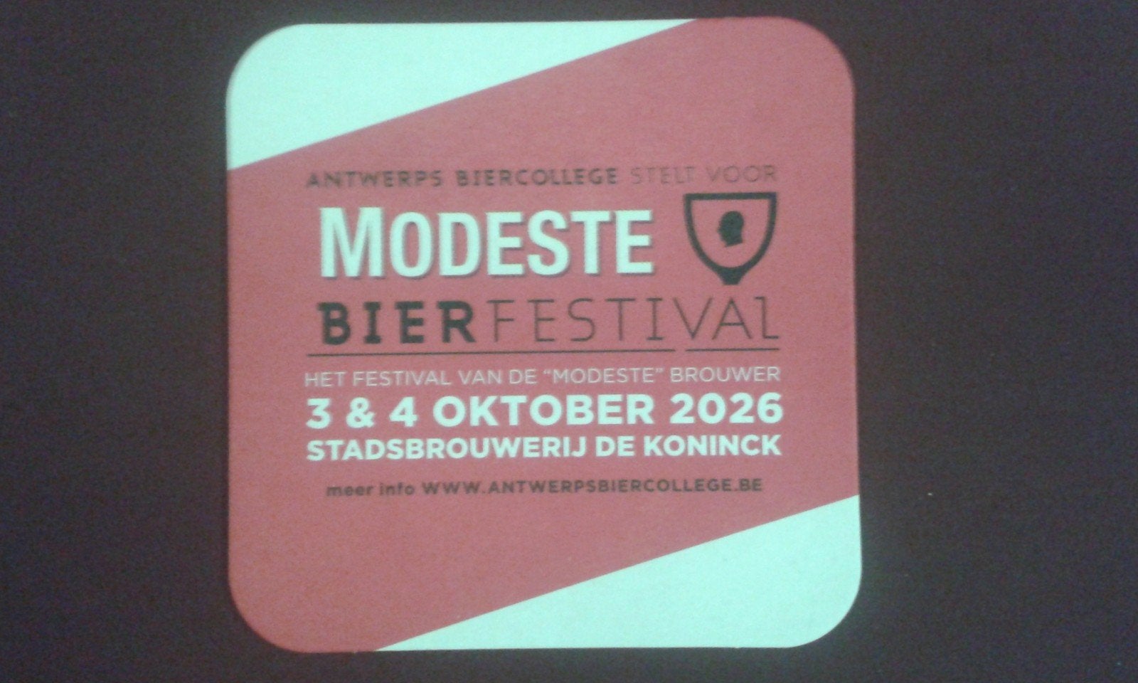 Tapis à bière : Modeste Beer Festival 2026, Enlèvement ou Envoi, Neuf, De Koninck