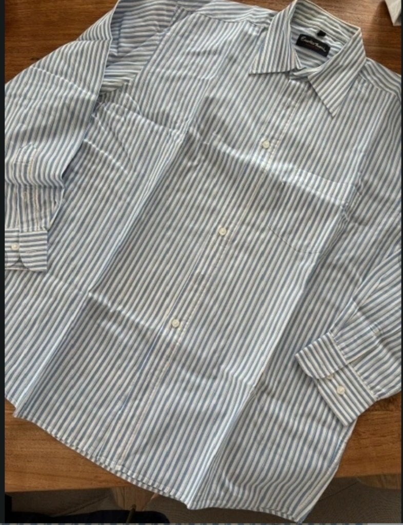 Chemise vintage taille L, Enlèvement ou Envoi, Comme neuf, Bleu, Tour de cou 41/42 (L)