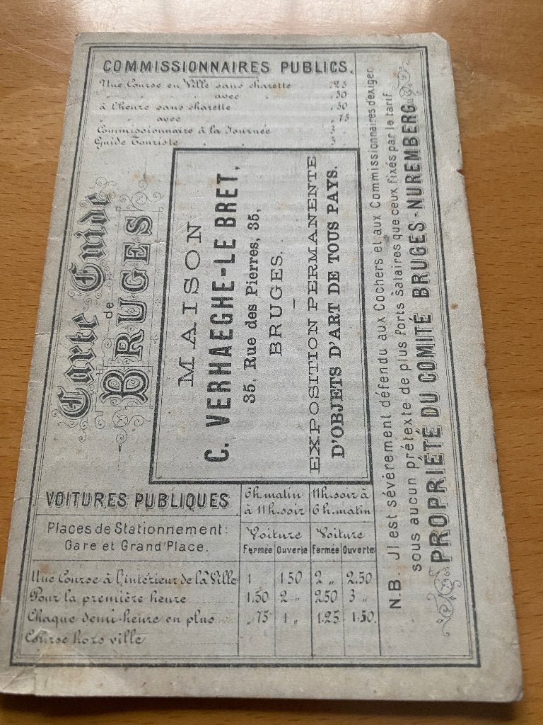 Brochure Bruges vers 1885, Enlèvement ou Envoi, Diverse auteurs, Dépliant, Utilisé