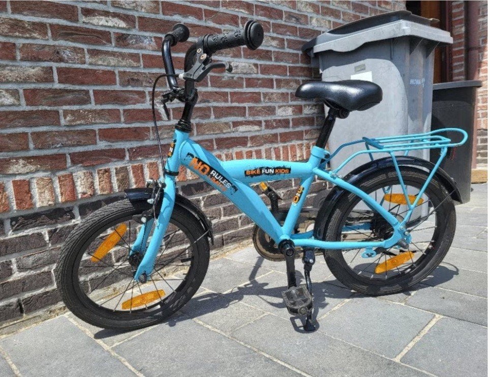 Kinder fiets jongen, Ophalen, Terugtraprem, Zo goed als nieuw, BikeFun Kids (BFK)