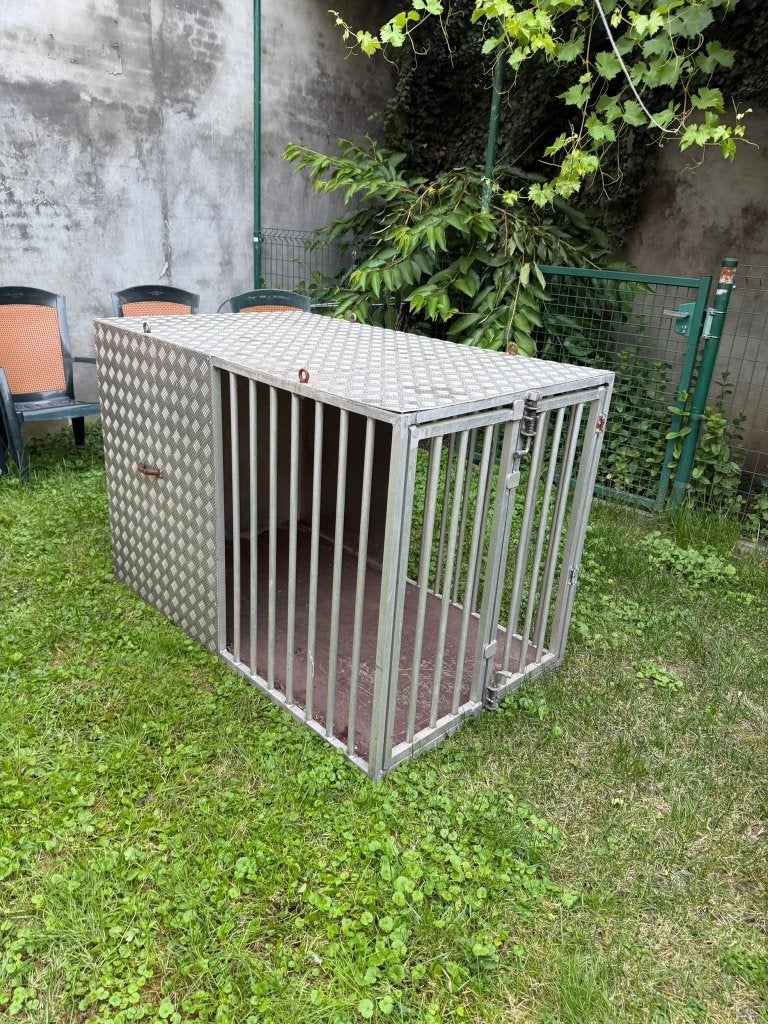 Hondenbench/ Dierentransport - Aluminium, Dieren en Toebehoren, Ophalen, Zo goed als nieuw