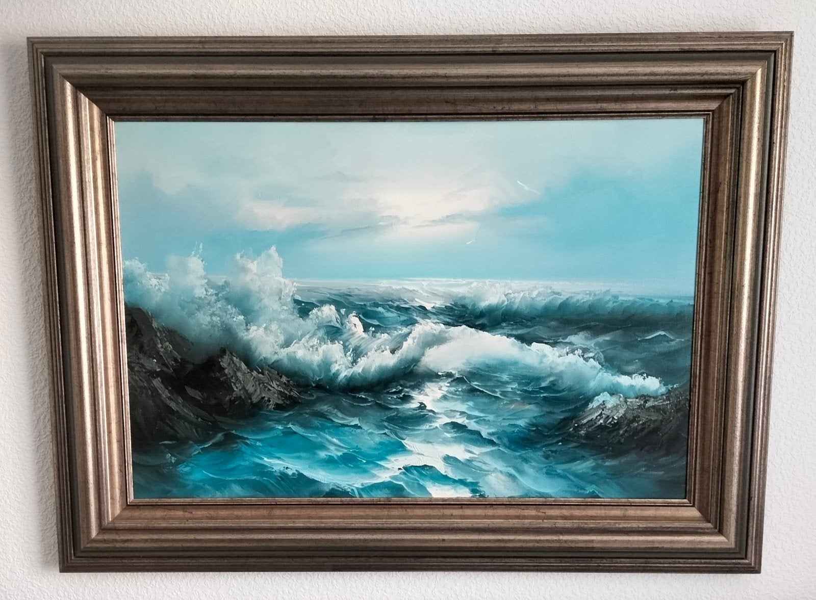 Schilderij Noordzee, Ophalen