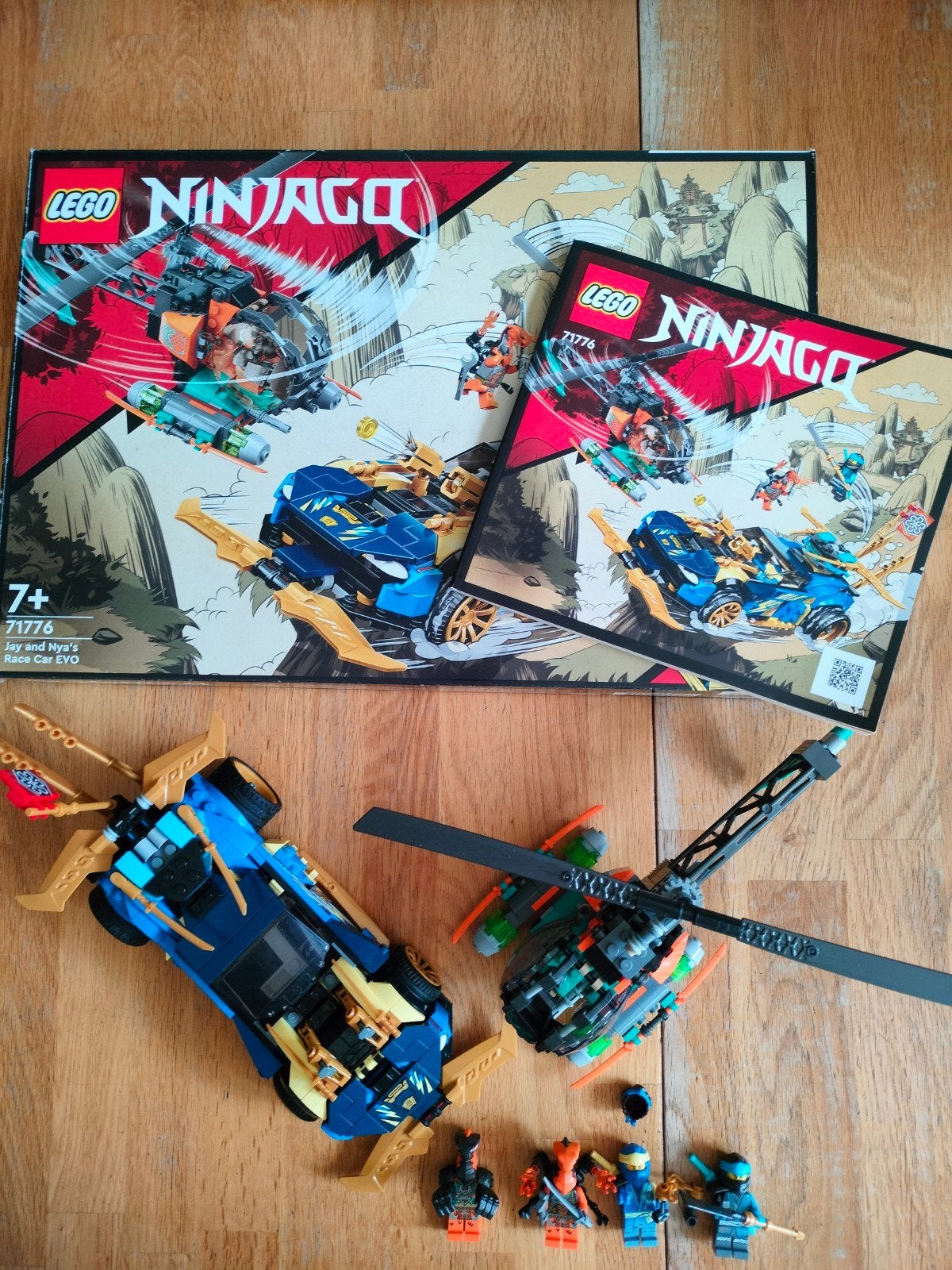 Lego Ninjago 71776 Jay and Nya's race car EVO, Lego, Ophalen of Verzenden, Zo goed als nieuw, Compleet
