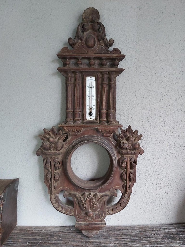 Decoratief groot houten ornament / uitgesneden behulzing, Antiquités & Art, Curiosités & Brocante, Enlèvement ou Envoi