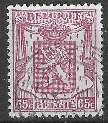Belgie 1945 - Yvert 711 - Klein Staatswapen 65 c. (ST), Verzenden, Gestempeld, Gestempeld
