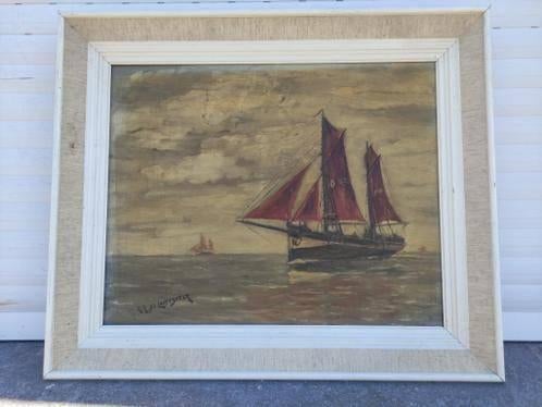huile sur toile marine signe landtsheer, Ophalen of Verzenden