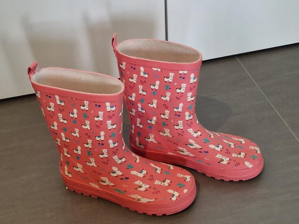 Regenlaarzen Dazzle, roze met alpacaprint, maat 34, Bottes, Enlèvement ou Envoi, Dazzle, Fille