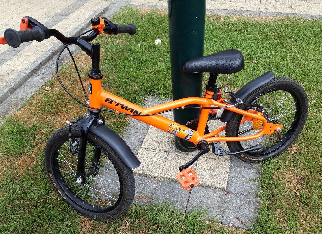 Kinderfiets Decathlon btwin robot 500 16inch, Ophalen, Zo goed als nieuw, B-Twin