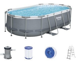 bestway ovaal zwembad 4,27x2,5x1m + ladder + zandfilter, Ophalen, Gebruikt, 200 tot 300 cm, 80 tot 120 cm