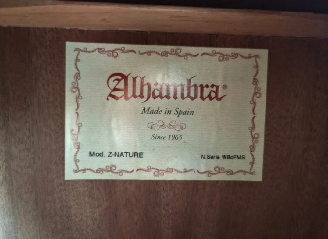 Alhambra Z-Nature – Guitare classique fabriquée en Espagne, Enlèvement