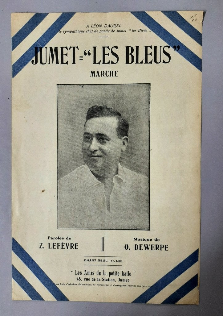 Partition musicale la marche Jumet  « Les Bleus », Enlèvement ou Envoi, Utilisé, Autres genres, Autres genres