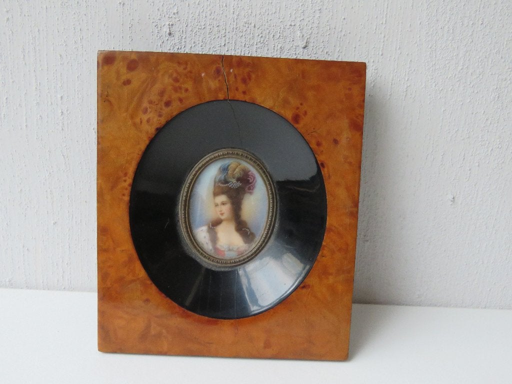Portret miniatuur Marie Antoinette 19de eeuw, Ophalen of Verzenden