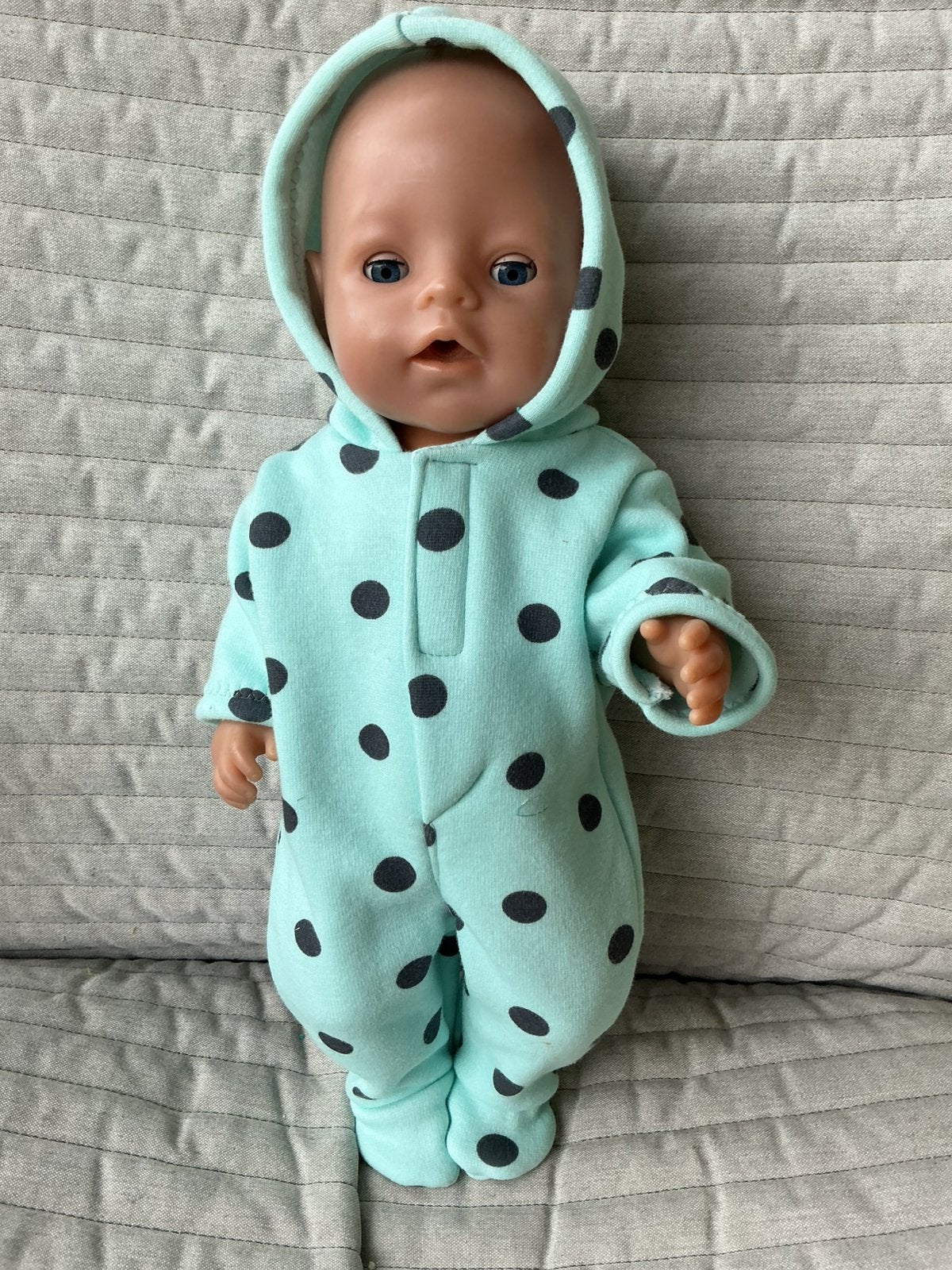 Koopje 4: Nieuwe mintgroene onesie, Kinderen en Baby's, Ophalen of Verzenden, Nieuw, Babypop