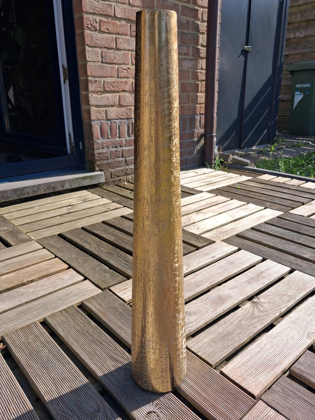 Mooie hoge koperen vaas 65cm, Maison & Meubles, Accessoires pour la Maison | Vases, Enlèvement