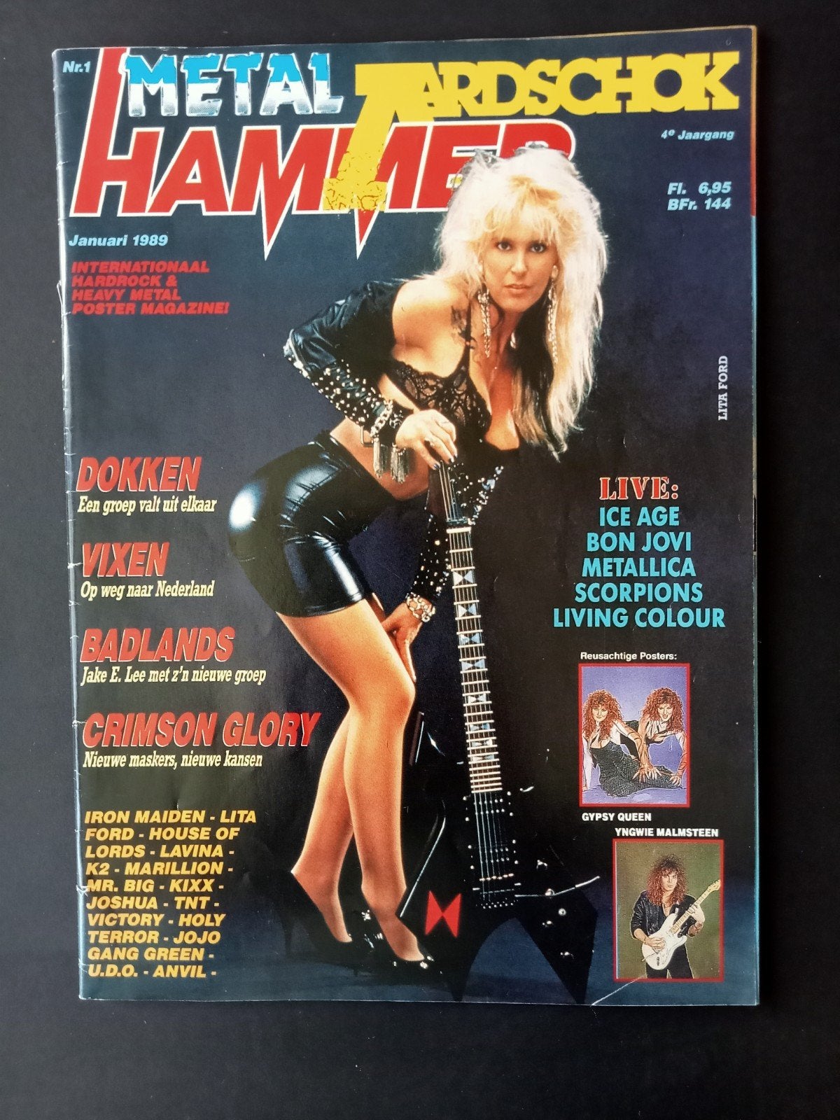 Lita Ford magazine,NL 1989 Aardschok, CD & DVD, Enlèvement ou Envoi