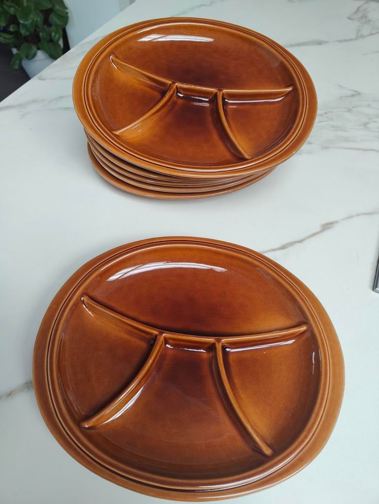 6 stuks ovale vintage borden, Ophalen