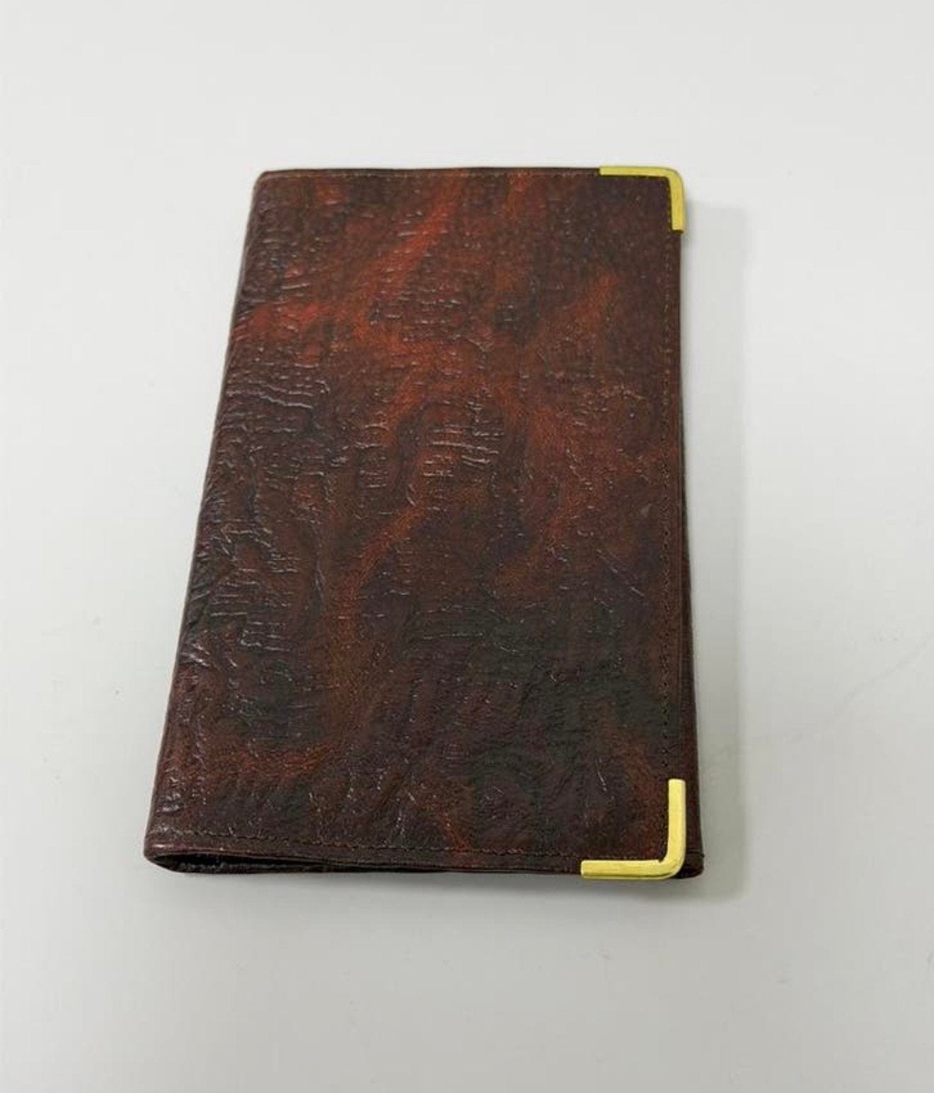 Vintage Bruine Leren Portemonnee Heren Wallet echt Lederen, Handtassen en Accessoires, Ophalen of Verzenden, Zo goed als nieuw