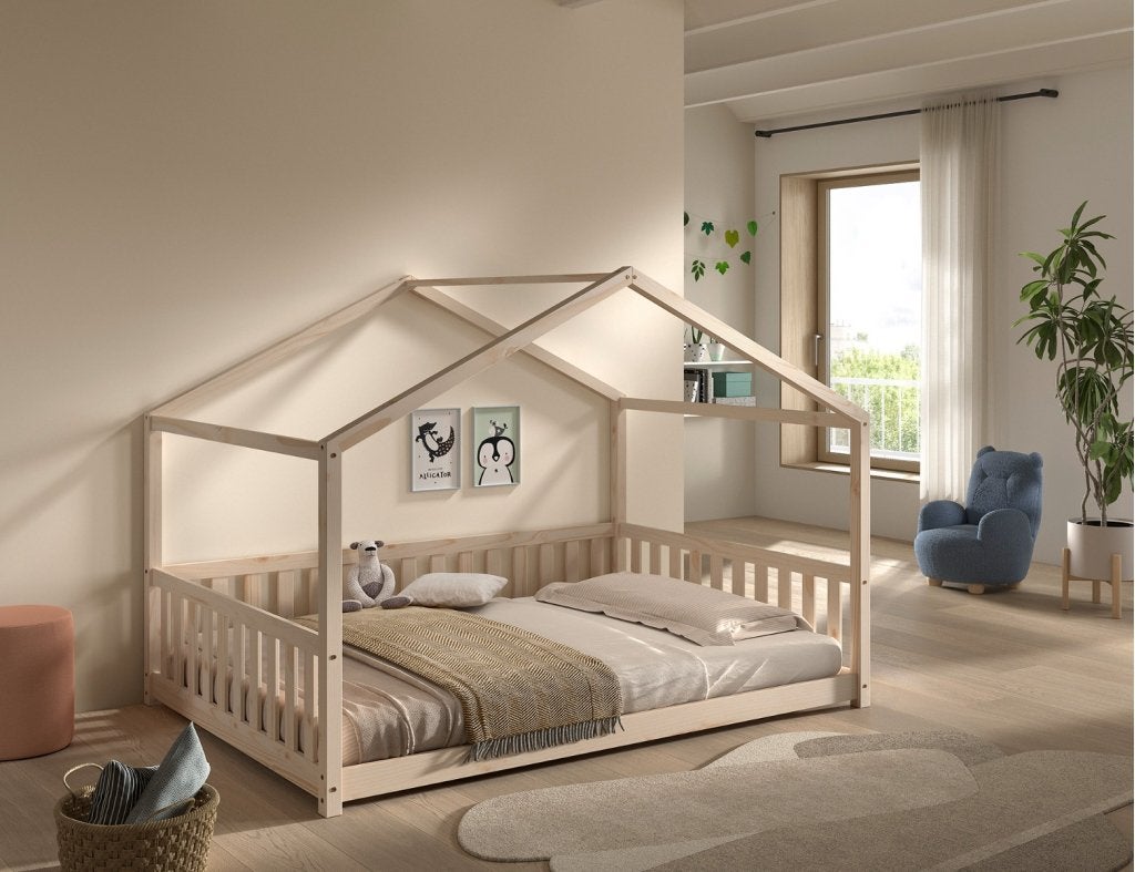 Dallas Combo 2-persoons huisbed (laag) - 140x200 - Natuur