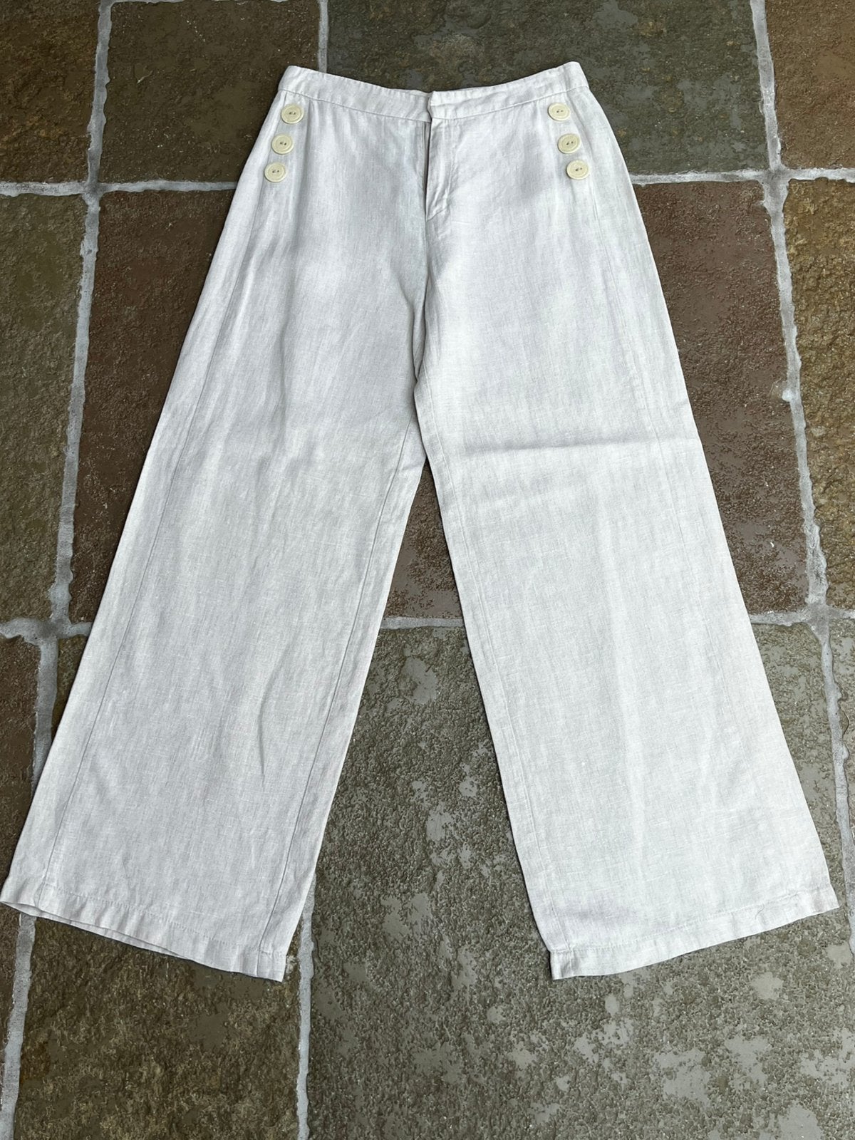 Linnen broek dames, Ophalen, Zo goed als nieuw, Maat 38/40 (M)