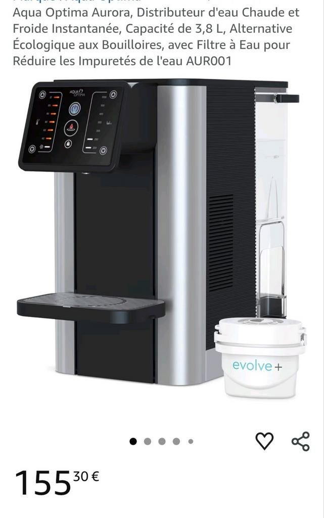 Distributeur d'eau chaude et froide aqua optima aurora, 2 litres ou plus, Enlèvement, Utilisé