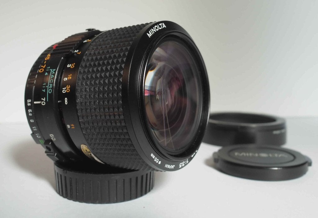 Minolta MD 3.5/35-70mm Zoom Macro *in UITSTEKENDE conditie*, Audio, Tv en Foto, Fotocamera's Analoog, Ophalen of Verzenden, Gebruikt