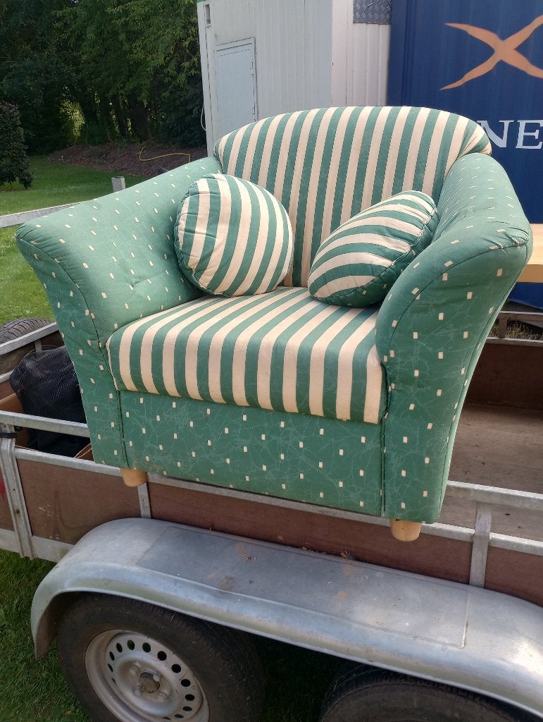 Vintage zetel, Huis en Inrichting, Ophalen, Overige materialen, Gebruikt, Eenpersoons