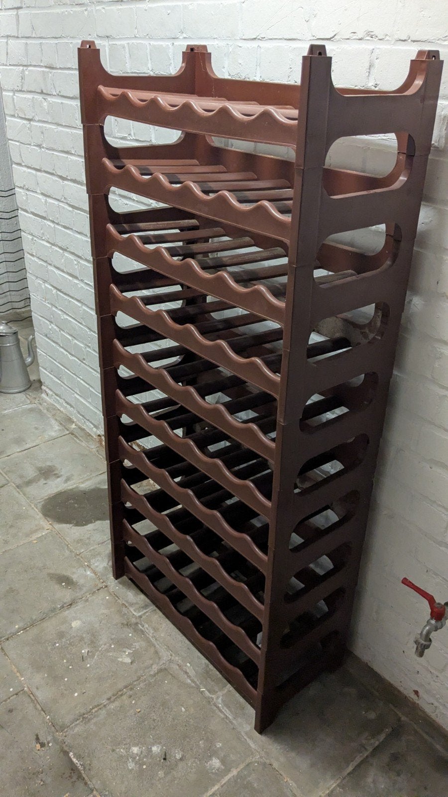 modulair wijnrek, Ophalen, Kunststof, Gebruikt, 25 flessen of meer