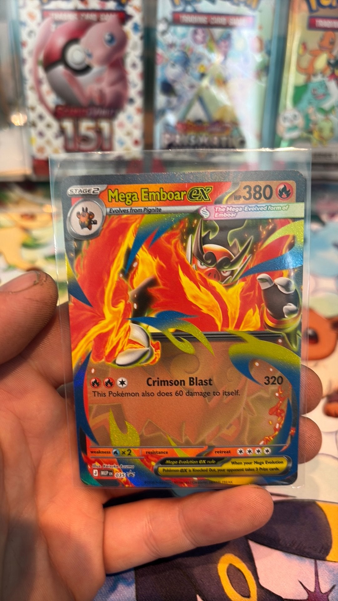Promo Mega Emboar Ex Ascended Heroes, Enlèvement, Comme neuf