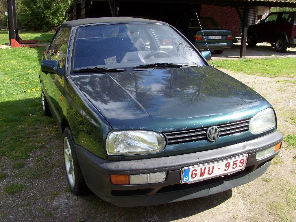 volkswagen golf 3 cabiolet, Auto's, Volkswagen, Particulier, Golf, Trekhaak, LPG, Cabriolet, 2 deurs, Handgeschakeld, Groen, Grijs