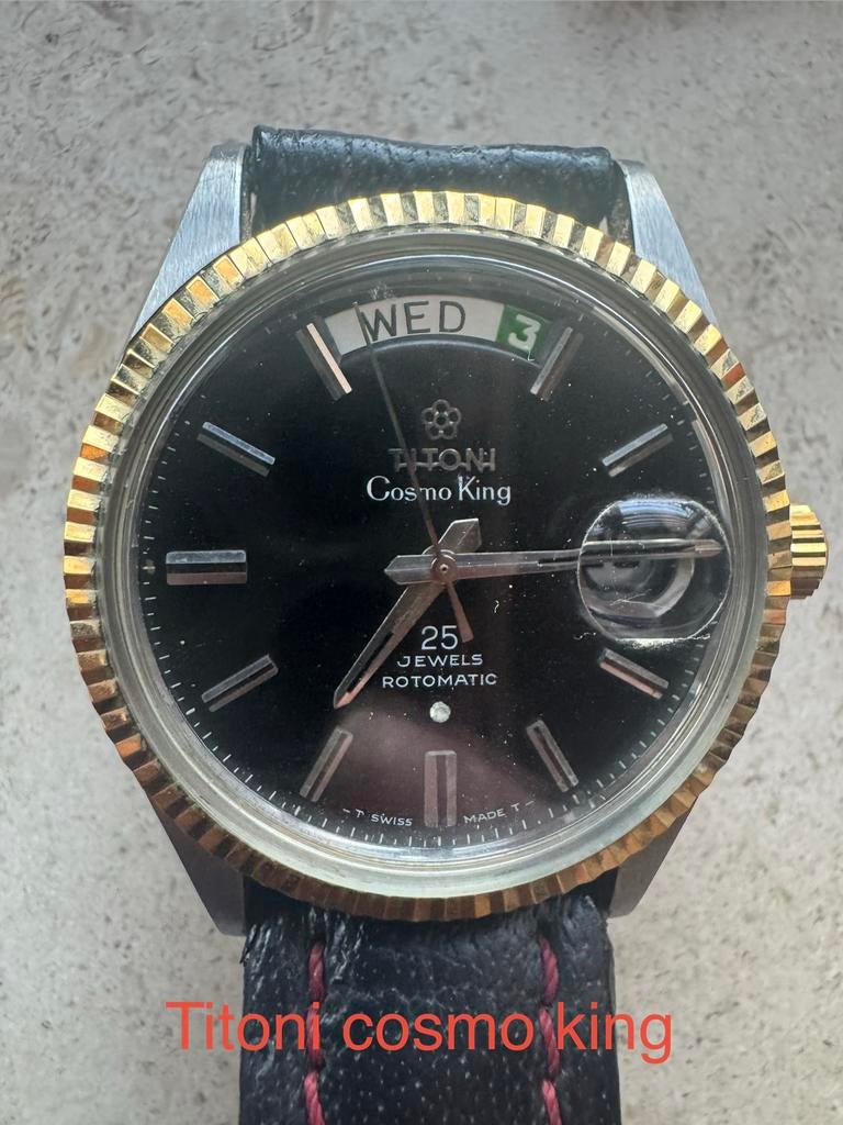 Titoni Cosmo king horloge vintage, Ophalen of Verzenden, Zo goed als nieuw