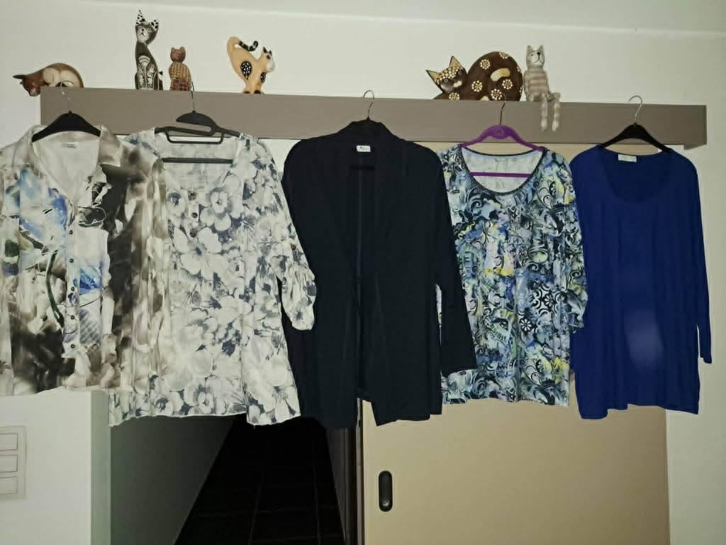 5 x Blouse, tuniek mt 50 / 52, Rabe, Verpass, Sommerman,..., Kleding | Dames, Ophalen of Verzenden, Zo goed als nieuw, Blauw, Trui of Vest