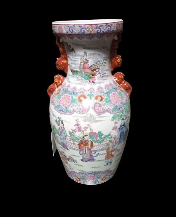 Chinese balustervaas met meerkleurig decor, Ophalen