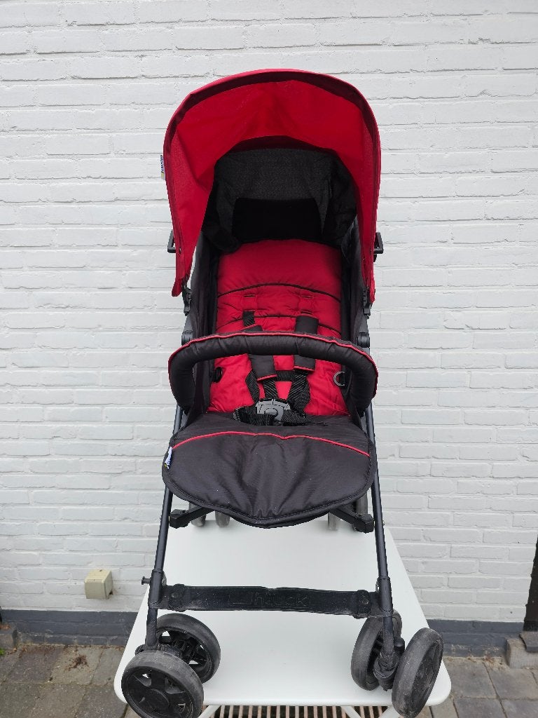 Hauck plooiwagen buggy wandelwagen (rood), Enlèvement, Utilisé, Autres marques, Dossier réglable