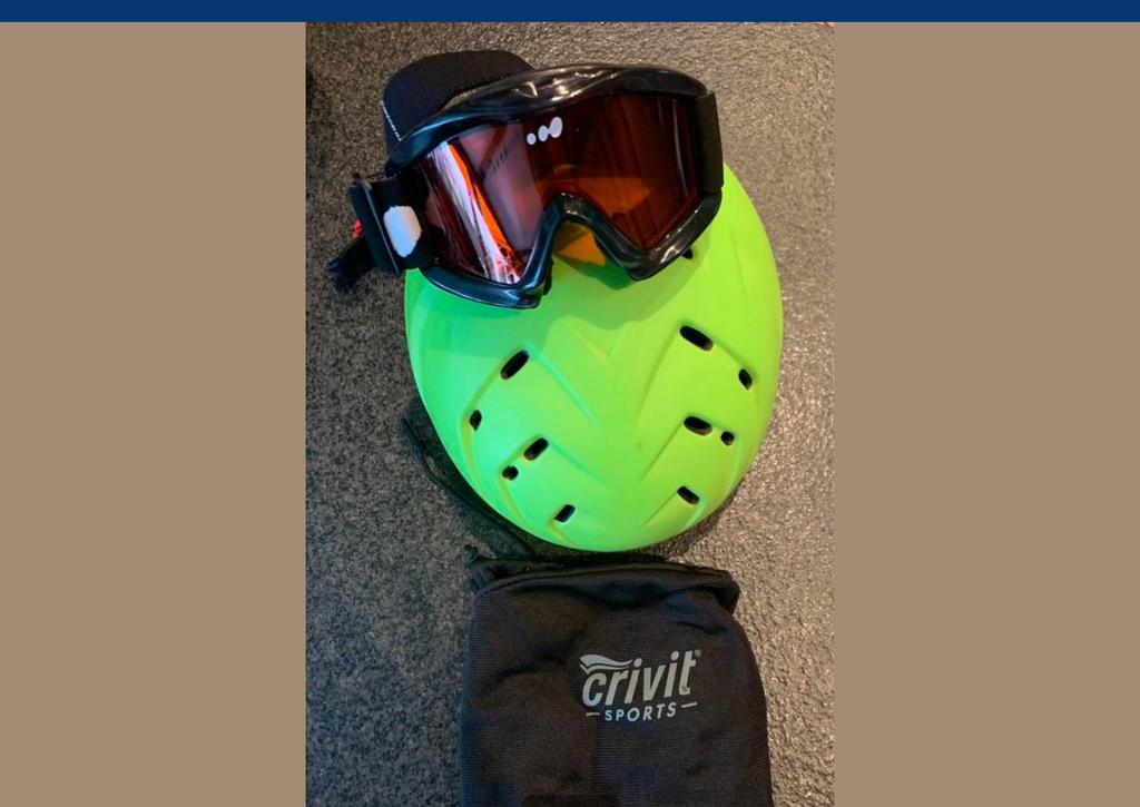 Casque et lunettes de ski, Enlèvement, Comme neuf