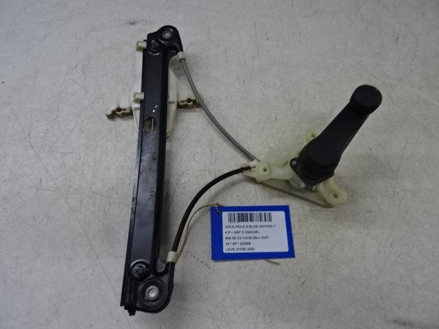 MECANISME VITRE ARRIÈRE DROIT Polo V (6R) (156041391C), Utilisé, Volkswagen