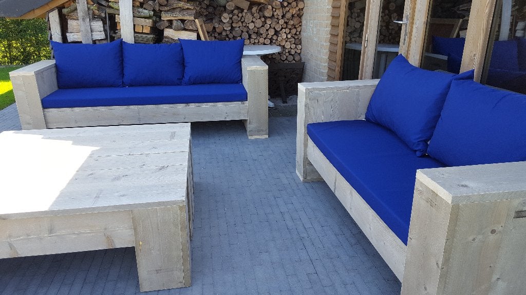 Loungebank met all weather kussens, Overige materialen, Nieuw, Ophalen of Verzenden, Eettafel