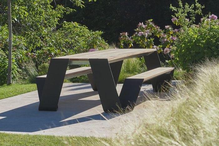 Extremis Hopper 3 meter tuintafel picknicktafel + leuning, Enlèvement, Comme neuf, Rectangulaire, Aluminium