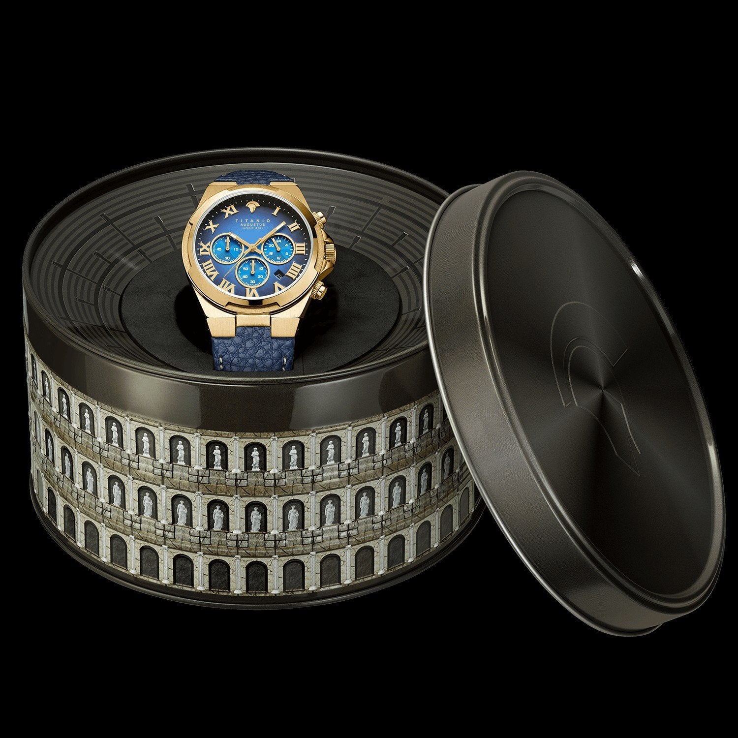 Titanio Augustus horloge, Ophalen